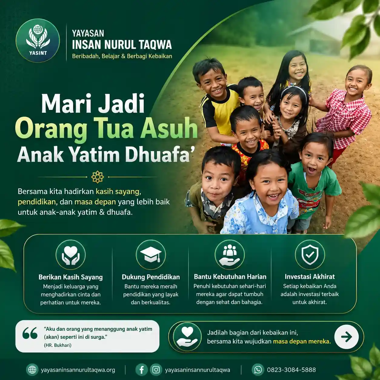 Program Mari Jadi Orang Tua Asuh: Hadirkan Cinta dan Masa Depan untuk Yatim Dhuafa'